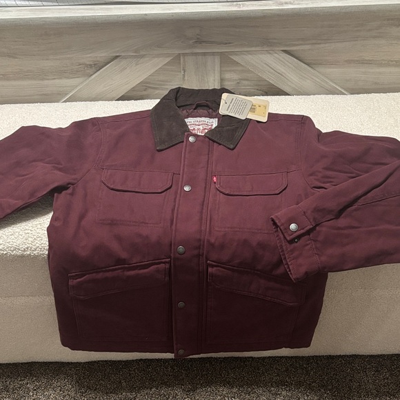 Levi's Other - Levi's Men's Maroon burgundy Jacket with Dark Brown Collar